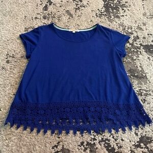 Rewind Women’s Blue Crew Neck Tee